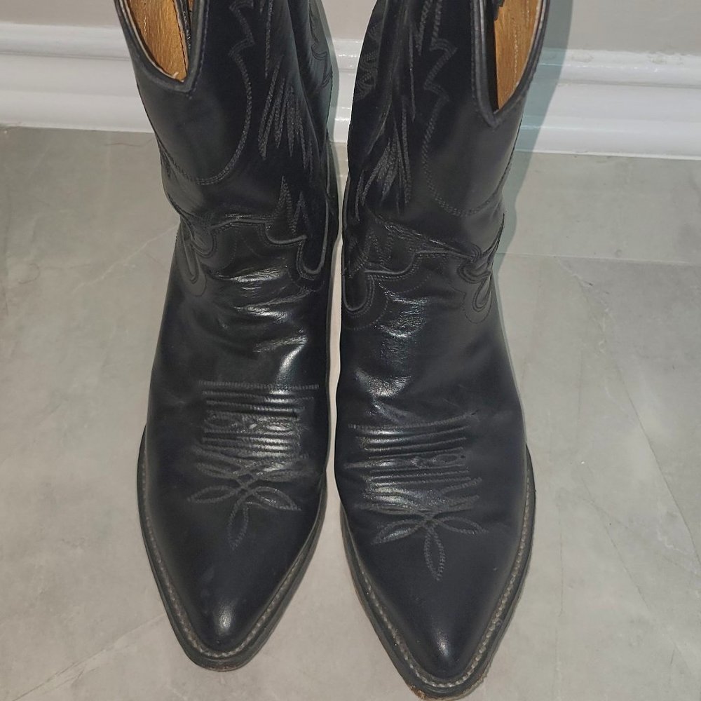BLack Justin Boots 8.5B MENS